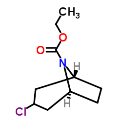 3-CHLORO-8-AZA-BICYCLO[3.2.1]OCTANE-8-CARBOXYLIC ACID ETHYL ESTER结构式