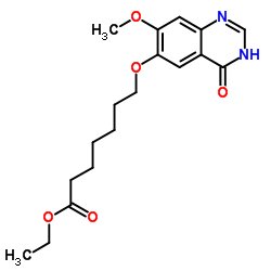 7-(7-甲氧基-4-氧代-3,4-二氢喹唑啉-6-基氧基)庚酸乙酯结构式