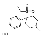 4-ethylsulfonyl-1-methyl-4-phenylpiperidine,hydrochloride结构式