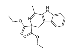 1-methyl-4,9-dihydro-β-carboline-3,3-dicarboxylic acid diethyl ester结构式