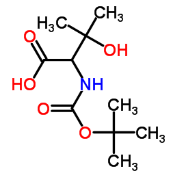 2-((TERT-BUTOXYCARBONYL)AMINO)-3-HYDROXY-3-METHYLBUTANOIC ACID structure