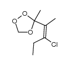 3-[(E)-2-chloro-1-methyl-1-butenyl]-3-methyl-1,2,4-trioxolane结构式