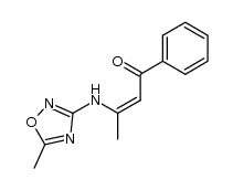 3-(5-methyl-[1,2,4]oxadiazol-3-ylamino)-1-phenyl-but-2-en-1-one Structure