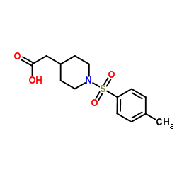 {1-[(4-Methylphenyl)sulfonyl]piperidin-4-yl}acetic acid Structure