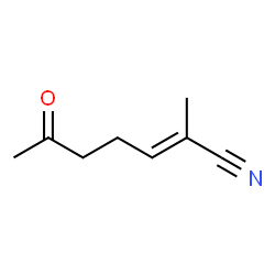2-Heptenenitrile, 2-methyl-6-oxo-, (E)- (9CI) structure