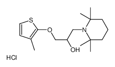 1-Piperidineethanol, alpha-(((3-methyl-2-thienyl)oxy)methyl)-2,2,6,6-t etramethyl-, hydrochloride结构式