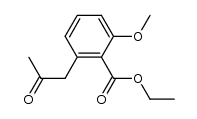 ethyl 2-methoxy-6-(2-oxopropyl)benzoate结构式