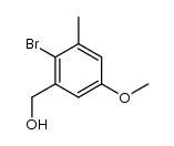(2-bromo-5-methoxy-3-methylphenyl)methanol结构式