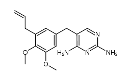 2,4-diamino-5-(3,4-dimethoxy-5-allylbenzyl)pyrimidine结构式