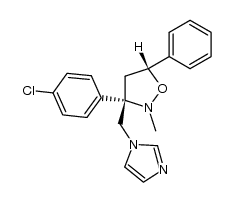 trans-3-(4-chlorophenyl)-3-(1H-imidazol-1-ylmethyl)-2-methyl-5-phenylisoxazolidine Structure