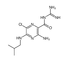 3-amino-6-chloro-5-isobutylamino-pyrazine-2-carboxylic acid carbamimidoylamide结构式