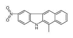 6-methyl-2-nitro-5H-benzo[b]carbazole结构式