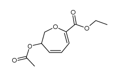 ethyl 6-acetoxy-6,7-dihydrooxepine-2-carboxylate结构式