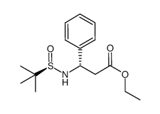 (S)-ethyl 3-((R)-1,1-dimethylethylsulfinamido)-3-phenylpropanoate Structure