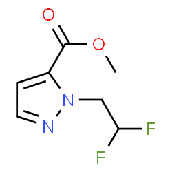 methyl1-(2,2-difluoroethyl)-1H-pyrazole-5-carboxylate structure