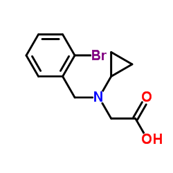 N-(2-Bromobenzyl)-N-cyclopropylglycine结构式