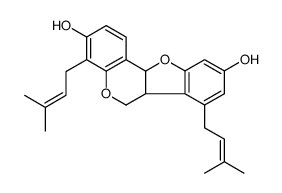 4,7-bis(3-methylbut-2-enyl)-6a,11a-dihydro-6H-[1]benzofuro[3,2-c]chromene-3,9-diol Structure