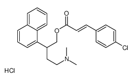 [4-(dimethylamino)-2-naphthalen-1-ylbutyl] (E)-3-(4-chlorophenyl)prop-2-enoate,hydrochloride Structure