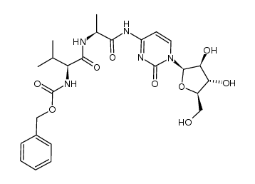 4-N-[Nα-(benzyloxycarbonyl)valylalanyl]-1-β-D-arabinofuranosylcytosine结构式