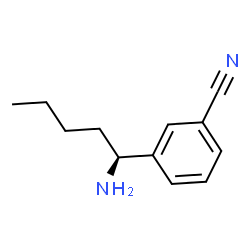 3-((1S)-1-AMINOPENTYL)BENZENECARBONITRILE Structure
