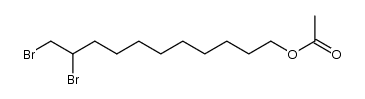 10,11-dibromoundecyl acetate Structure