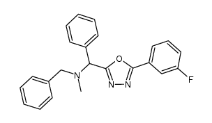 N-benzyl-1-(5-(3-fluorophenyl)-1,3,4-oxadiazol-2-yl)-N-methyl-1-phenylmethanamine结构式