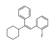 1-[(E)-2-cyclohexyl-2-phenylethenyl]-2-fluorobenzene结构式