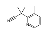 2-methyl-2-(3-methylpyridin-2-yl)propanenitrile Structure