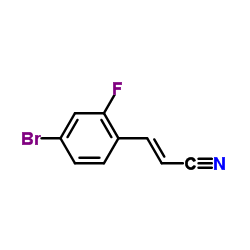 (2E)-3-(4-Bromo-2-fluorophenyl)acrylonitrile Structure