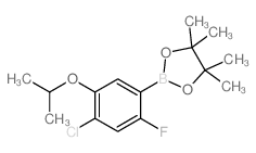 2-(4-Chloro-2-fluoro-5-isopropoxyphenyl)-4,4,5,5-tetramethyl-1,3,2-dioxaborolane structure