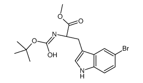 METHYL (S)-2-(BOC-AMINO)-3-(5-BROMO-3-INDOLYL)PROPANOATE Structure