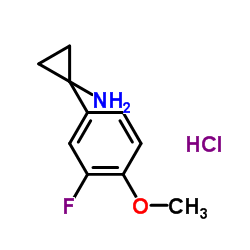 1-(3-fluoro-4-Methoxyphenyl)cyclopropanamine hydrochloride structure