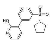 3-(3-pyrrolidin-1-ylsulfonylphenyl)-1H-pyridin-2-one结构式