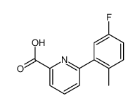 6-(5-Fluoro-2-methylphenyl)picolinic acid structure