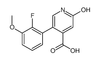 5-(2-fluoro-3-methoxyphenyl)-2-oxo-1H-pyridine-4-carboxylic acid结构式