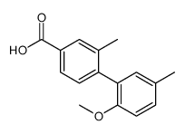 4-(2-methoxy-5-methylphenyl)-3-methylbenzoic acid结构式