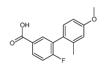 4-fluoro-3-(4-methoxy-2-methylphenyl)benzoic acid Structure