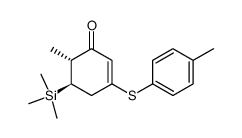 (5R,6R)-6-methyl-3-(p-tolylthio)-5-(trimethylsilyl)cyclohex-2-en-1-one结构式