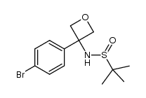 2-methyl-propane-2-sulfinic acid [3-(4-bromo-phenyl)-oxetan-3-yl]-amide结构式