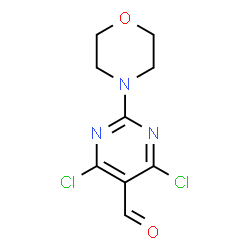 4,6-二氯-2-吗啉并嘧啶-5-甲醛结构式
