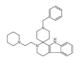 1'-benzyl-2-(2-piperidin-1-ylethyl)spiro[4,9-dihydro-3H-pyrido[3,4-b]indole-1,4'-piperidine] Structure