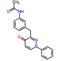 N-{3-[(4-Oxo-1-phenyl-1,4-dihydro-3-pyridazinyl)methyl]phenyl}acetamide结构式