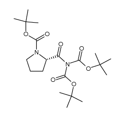 Nα,N,N-tris(tert-butoxycarbonyl)-(S)-prolinamide结构式