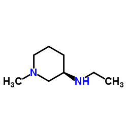 (3R)-N-Ethyl-1-methyl-3-piperidinamine结构式