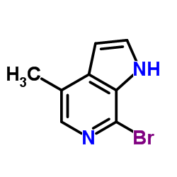 7-溴-4-甲基-1H-吡咯并[2,3-c]吡啶结构式