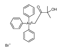 (3-hydroxy-3-methyl-2-oxobutyl)-triphenylarsanium,bromide Structure