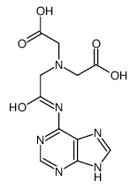 2-[carboxymethyl-[2-oxo-2-(7H-purin-6-ylamino)ethyl]amino]acetic acid Structure