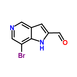 7-Bromo-1H-pyrrolo[3,2-c]pyridine-2-carbaldehyde结构式