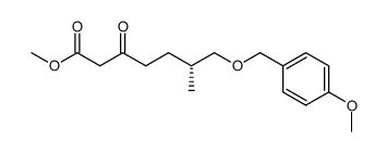 (R)-7-(4-Methoxy-benzyloxy)-6-methyl-3-oxo-heptanoic acid methyl ester Structure