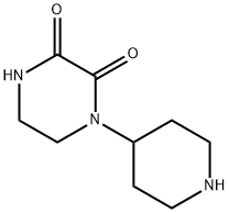 1-(piperidin-4-yl)piperazine-2,3-dione Structure